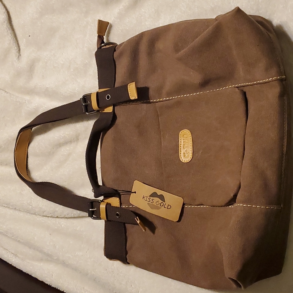 K-TWO CANVAS & LEATHER TOTE